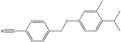 4-[3-methyl-4-(propan-2-yl)phenoxymethyl]benzonitrile,,结构式