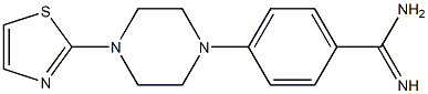 4-[4-(1,3-thiazol-2-yl)piperazin-1-yl]benzene-1-carboximidamide,,结构式