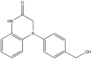 4-[4-(hydroxymethyl)phenyl]-1,2,3,4-tetrahydroquinoxalin-2-one 化学構造式