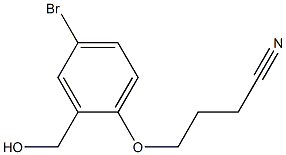 4-[4-bromo-2-(hydroxymethyl)phenoxy]butanenitrile,,结构式