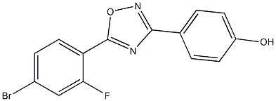 4-[5-(4-bromo-2-fluorophenyl)-1,2,4-oxadiazol-3-yl]phenol Struktur
