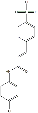 4-{(1E)-3-[(4-chlorophenyl)amino]-3-oxoprop-1-enyl}benzenesulfonyl chloride Structure