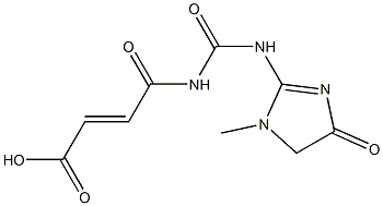 4-{[(1-methyl-4-oxo-4,5-dihydro-1H-imidazol-2-yl)carbamoyl]amino}-4-oxobut-2-enoic acid Structure