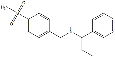 4-{[(1-phenylpropyl)amino]methyl}benzene-1-sulfonamide,,结构式