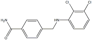4-{[(2,3-dichlorophenyl)amino]methyl}benzamide 化学構造式