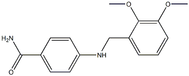 4-{[(2,3-dimethoxyphenyl)methyl]amino}benzamide,,结构式