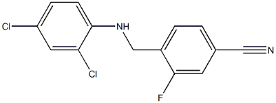 4-{[(2,4-dichlorophenyl)amino]methyl}-3-fluorobenzonitrile Struktur