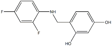 4-{[(2,4-difluorophenyl)amino]methyl}benzene-1,3-diol Structure