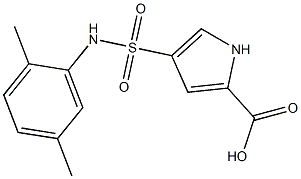 4-{[(2,5-dimethylphenyl)amino]sulfonyl}-1H-pyrrole-2-carboxylic acid,,结构式