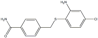 4-{[(2-amino-4-chlorophenyl)sulfanyl]methyl}benzamide,,结构式