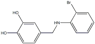 4-{[(2-bromophenyl)amino]methyl}benzene-1,2-diol 化学構造式