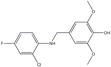 4-{[(2-chloro-4-fluorophenyl)amino]methyl}-2,6-dimethoxyphenol Structure