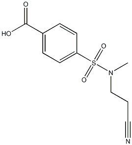 4-{[(2-cyanoethyl)(methyl)amino]sulfonyl}benzoic acid Struktur