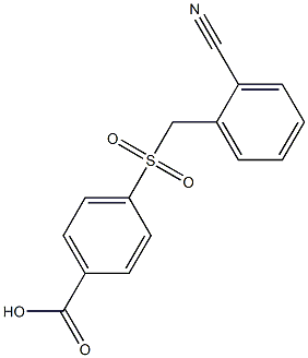 4-{[(2-cyanophenyl)methane]sulfonyl}benzoic acid 结构式