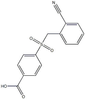 4-{[(2-cyanophenyl)methane]sulfonyl}benzoic acid,,结构式