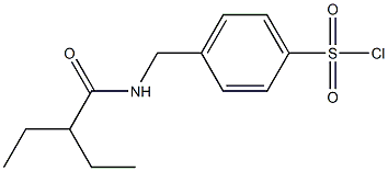 4-{[(2-ethylbutanoyl)amino]methyl}benzenesulfonyl chloride Structure