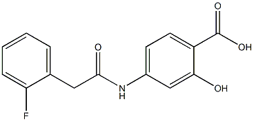 4-{[(2-fluorophenyl)acetyl]amino}-2-hydroxybenzoic acid Structure