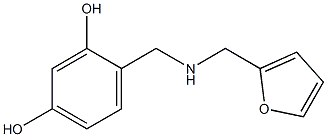 4-{[(2-furylmethyl)amino]methyl}benzene-1,3-diol Struktur