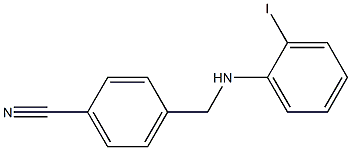 4-{[(2-iodophenyl)amino]methyl}benzonitrile Struktur