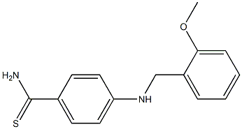 4-{[(2-methoxyphenyl)methyl]amino}benzene-1-carbothioamide Struktur
