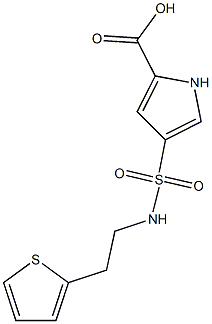 4-{[(2-thien-2-ylethyl)amino]sulfonyl}-1H-pyrrole-2-carboxylic acid 化学構造式