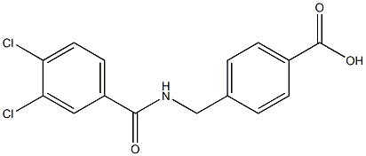 4-{[(3,4-dichlorophenyl)formamido]methyl}benzoic acid 化学構造式