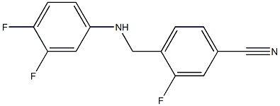 4-{[(3,4-difluorophenyl)amino]methyl}-3-fluorobenzonitrile 化学構造式