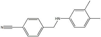 4-{[(3,4-dimethylphenyl)amino]methyl}benzonitrile,,结构式