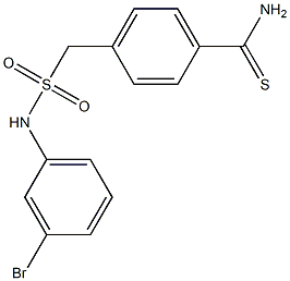 4-{[(3-bromophenyl)sulfamoyl]methyl}benzene-1-carbothioamide,,结构式