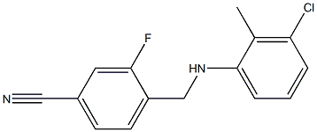 4-{[(3-chloro-2-methylphenyl)amino]methyl}-3-fluorobenzonitrile 结构式