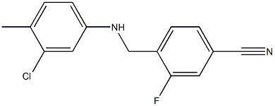 4-{[(3-chloro-4-methylphenyl)amino]methyl}-3-fluorobenzonitrile Structure