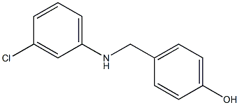 4-{[(3-chlorophenyl)amino]methyl}phenol Structure