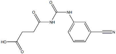 4-{[(3-cyanophenyl)carbamoyl]amino}-4-oxobutanoic acid Struktur