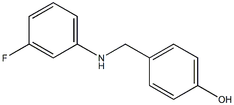 4-{[(3-fluorophenyl)amino]methyl}phenol 化学構造式