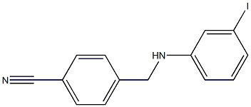 4-{[(3-iodophenyl)amino]methyl}benzonitrile Struktur