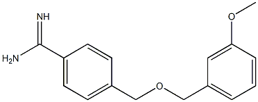 4-{[(3-methoxybenzyl)oxy]methyl}benzenecarboximidamide 化学構造式