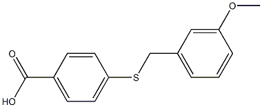 4-{[(3-methoxyphenyl)methyl]sulfanyl}benzoic acid Structure