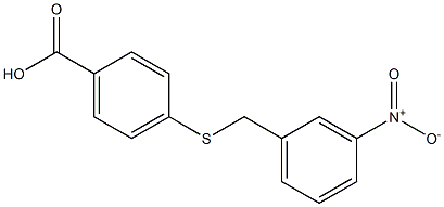 4-{[(3-nitrophenyl)methyl]sulfanyl}benzoic acid Structure