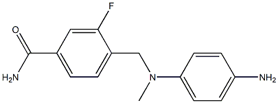 4-{[(4-aminophenyl)(methyl)amino]methyl}-3-fluorobenzamide Structure