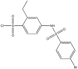 4-{[(4-bromophenyl)sulfonyl]amino}-2-ethylbenzenesulfonyl chloride 结构式