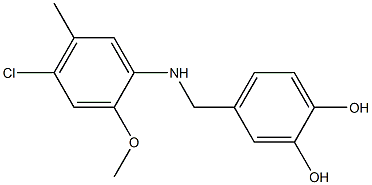  4-{[(4-chloro-2-methoxy-5-methylphenyl)amino]methyl}benzene-1,2-diol