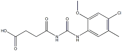 4-{[(4-chloro-2-methoxy-5-methylphenyl)carbamoyl]amino}-4-oxobutanoic acid Structure