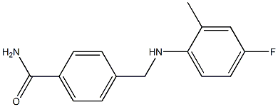 4-{[(4-fluoro-2-methylphenyl)amino]methyl}benzamide Structure