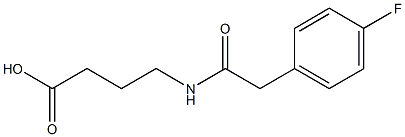 4-{[(4-fluorophenyl)acetyl]amino}butanoic acid 结构式