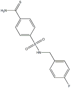 4-{[(4-fluorophenyl)methyl]sulfamoyl}benzene-1-carbothioamide Struktur