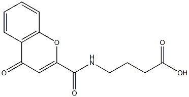 4-{[(4-oxo-4H-chromen-2-yl)carbonyl]amino}butanoic acid,,结构式