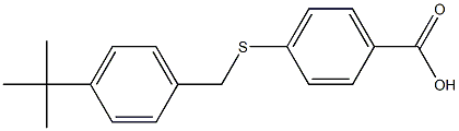 4-{[(4-tert-butylphenyl)methyl]sulfanyl}benzoic acid,,结构式