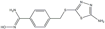 4-{[(5-amino-1,3,4-thiadiazol-2-yl)thio]methyl}-N'-hydroxybenzenecarboximidamide,,结构式