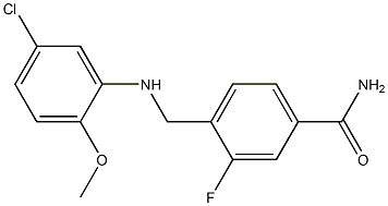 4-{[(5-chloro-2-methoxyphenyl)amino]methyl}-3-fluorobenzamide Structure