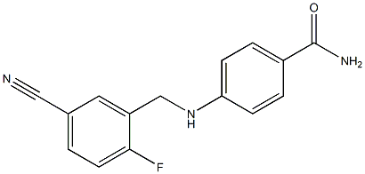  4-{[(5-cyano-2-fluorophenyl)methyl]amino}benzamide